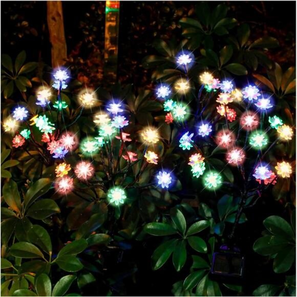 Solar Garden Lights - Upgraded Landscape Tree Lights with Larger Solar Capacity - Picture 1 of 7